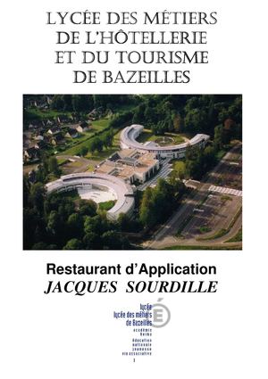 Menus du restaurant d'application