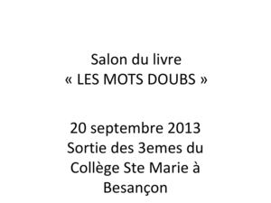 Album Sortie Mots Doubs 2013