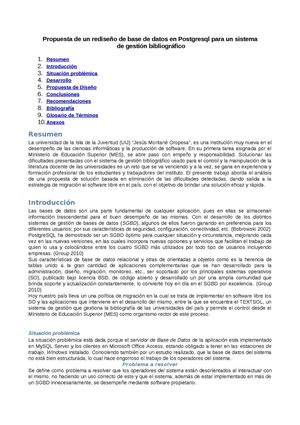 Propuesta de base de datos