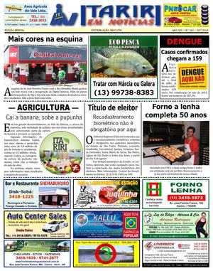 Jornal Itariri em Noticias- Edicao 162