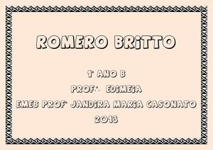 Romero Britto releitura 1º ano B