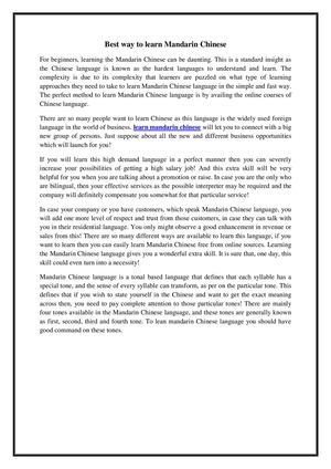 Calameo Learning Mandarin Chinese