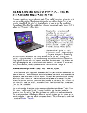 Calaméo - denver pc repair