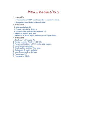 ÍNDICE INFORMÁTICA