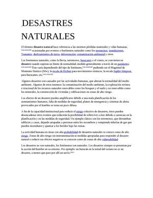 DESASTRES   NATURALES