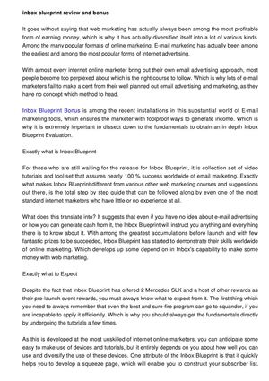 Inbox Blueprint Bonus