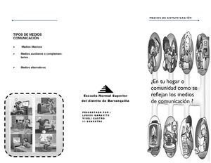 folleto de los medios de comunicaron 
