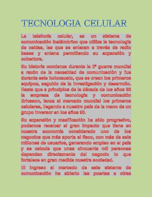 Tecnologia Celular 