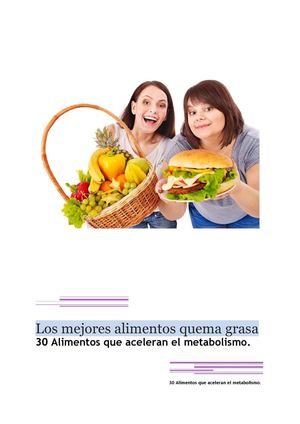 Los mejores alimentos quema grasa