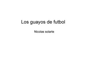 Los guayos de futbol