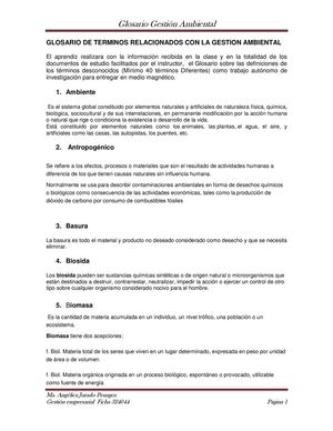 Glosario M. Ambiente.