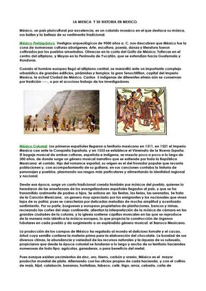 La Musica y su historia en Mèxico