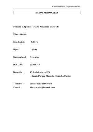 C.V. CURRICULUM VITAE