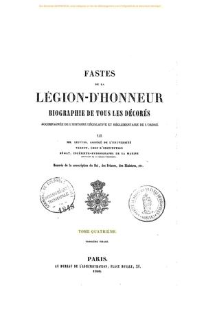 Les fastes de la L.H. tome 4 (Index)