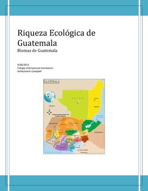 Riqueza Ecologica de Guatemala 2