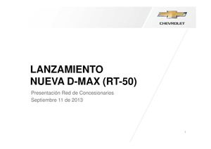 Lanzamiento Luv Dmax 