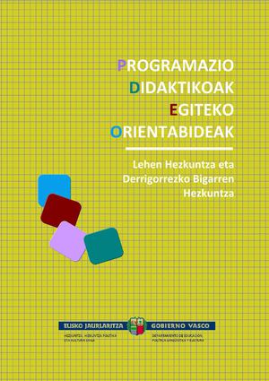 Programazio didaktikoak egiteko orientabideak / LH-DBH
