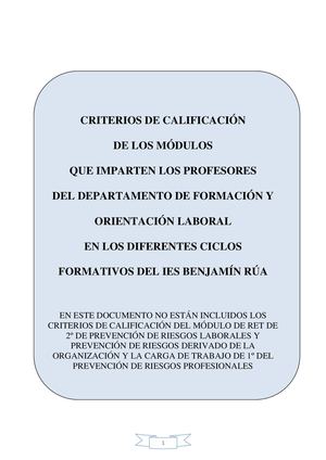 CRITERIOS DE CALIFICACIÓN DEL CURSO 2013-2014