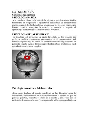 Campos de la psicología