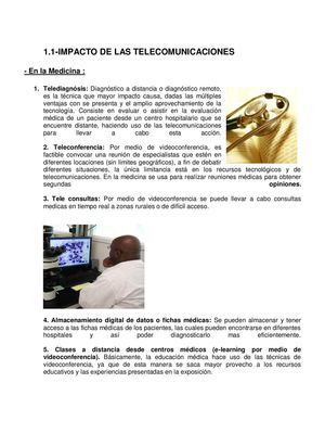 1.1 IMPACTO DE LAS TELECOMUNICACIONES 