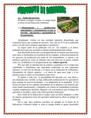 EL HUERTO ECOLÓGICO