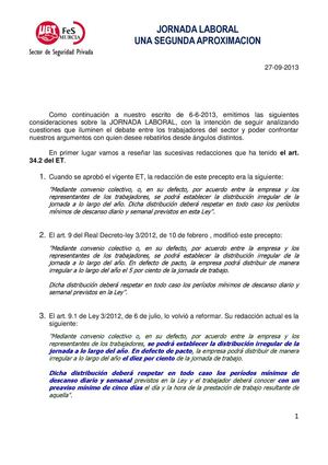 JORNADA ANUAL - 29 SEPTIEMBRE 2.013