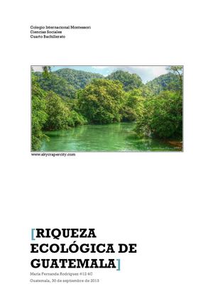Riqueza ecológica de Guatemala 