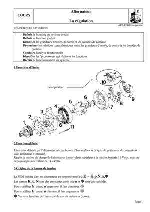 Alternateur régulation