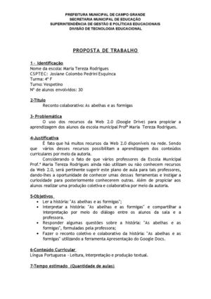 Proposta de trabalho