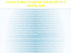 Connie Jordan-Carmichael making WEAV a winning asset