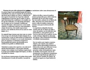 Proceso artesanal de una silla de madera