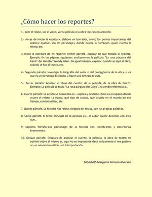 Cómo hacer un reporte