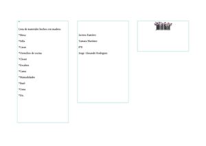 Lista de materiales hechos con madera