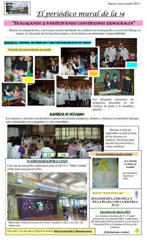 Periódico mural de la Escuela 14