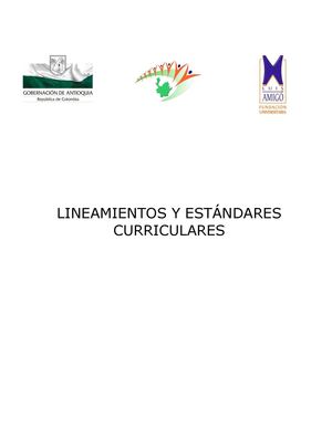 LINEAMIENTOS Y ESTANDARES CURRICULARES