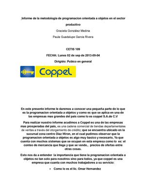 INFORME DE LA EMPRESA