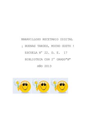 MARAVILLOSO RECETARIO DIGITAL: "¡ BUENAS TARDES, MUCHO GUSTO! "