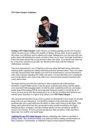 PPI Claim Glasgow Guideline