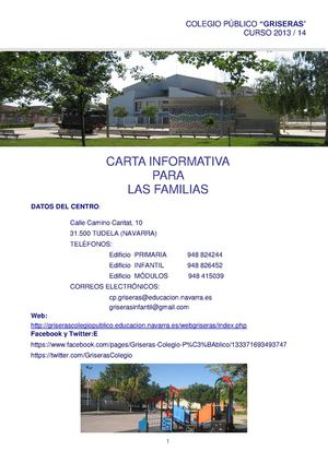 CARTA INFORMATIVA PRINCIPIO DE CURSO 2013/2014