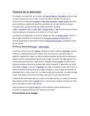 historia de la television