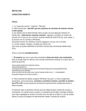 ACCESO REMOTO - MSTSC