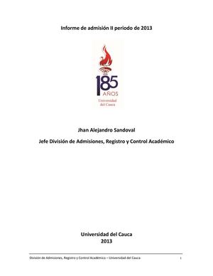 ESTUDIO DE ADMISIONES DE UNICAUCA