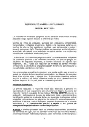 PRIMERA RESPUESTA ANTE PROD. QUÍMICOS