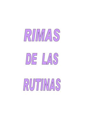 Rimas de las rutinas