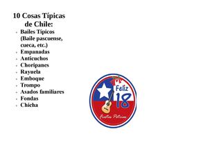 10 Cosas Típicas de Chile