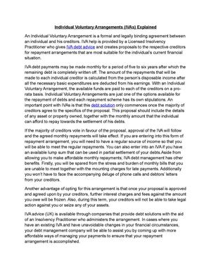 Individual Voluntary Arrangements (IVAs) Explained