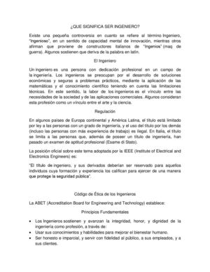 ¿QUE SIGNIFICA SER INGENIERO?