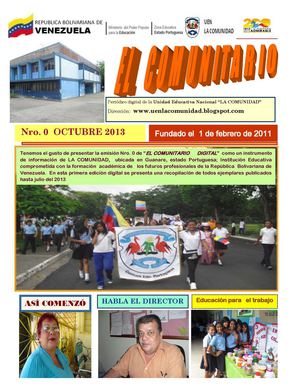 Así nació "EL COMUNITARIO" en la UEN La Comunidad
