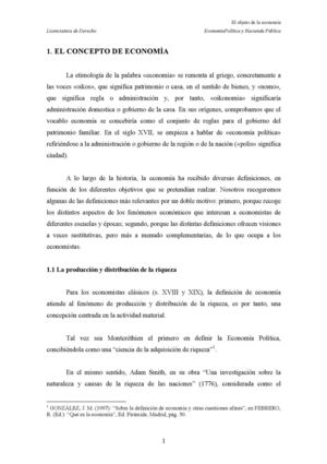 El concepto de economía