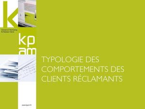 KPAM Typologies de réclamants